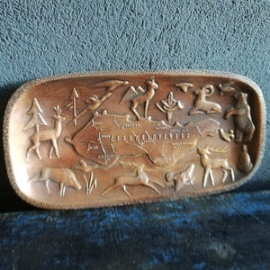 Copper Bowl Dish Ring Bowl Czechoslovakia Vintage