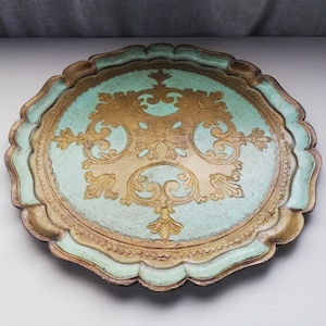 Mid Century 1950s Italian Large Size Serving Plate Dish Bowl-Fruit Bowl-In good condition