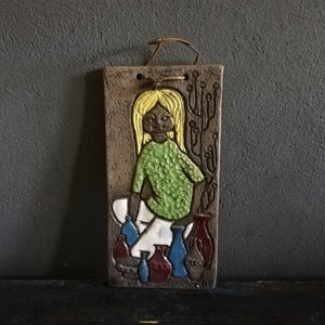 Ninnie Bromma Keramik Schweden Ton Wand Dekor