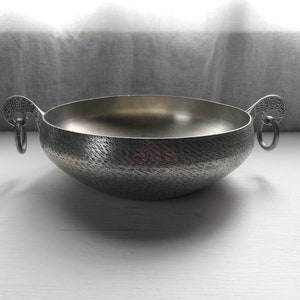 Bol en étain XXL Viking Motif Dragon Style Norvégien Antique Eik Tinn Fait à la Main