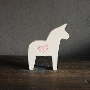 Swedish Dala Horse Large Size Wooden  Traditional Scandinavian Design Folk Art