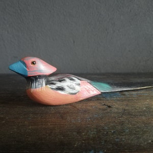 Abridor de cartas tallado a mano, Pintado a mano Abridor de letras de pájaro de madera
