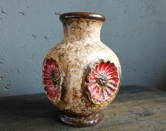 Mid Century Modern German Dümler Vase 70's Ceramic Vase-Large Size
