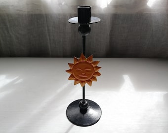 Sun Candle Holder Iron Swedish Vintage - Etsy