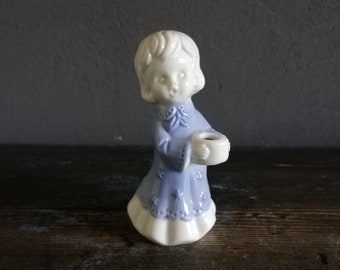 Porcelain Girl Figurine / candle holder