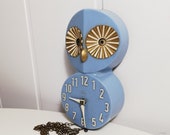 Vintage Design Owl wall clock with moving eyes-without weight
