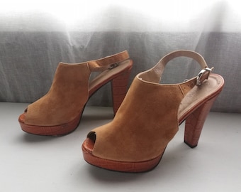 PAMAR brown high - schoenen met hakken - Maat Eur 38, US 7.5, UK 5.5