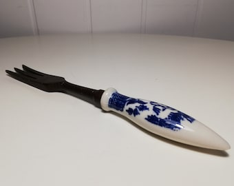 Fork With Porcelain-Delft Blue Made in Holland