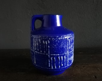 Denmark  blue Vase vintage ceramic 70 s,danish pottery