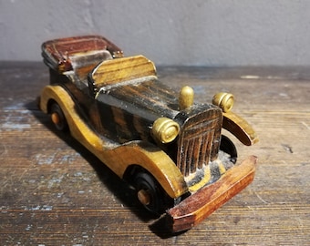 Vintage Handmade Wooden Car