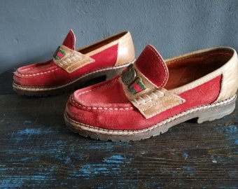 Mocassini in pelle rossa - Scarpe da donna made in Italy - Taglia 39 eur