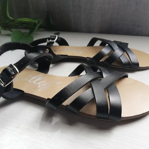 Black Women’s Sandals -  Size 39 eur, 8 us, 6 uk