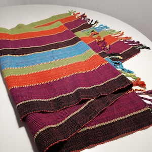 Boho style interior Table rag runner.