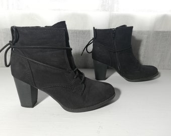 Botines negros de mujer - Talla 39 Eur, 8 US, 6 UK