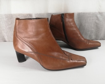 Brown Leather Ankle Boots Gabor - EU 39.5 / US 8.5