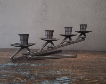 Metal candle holder
