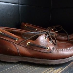 R.Logan & fils - courses classiques. Chaussures bateau chaussures 2 yeux hommes en cuir. Taille 6.5 UK, EUR 39,5, 7.5 U.S.