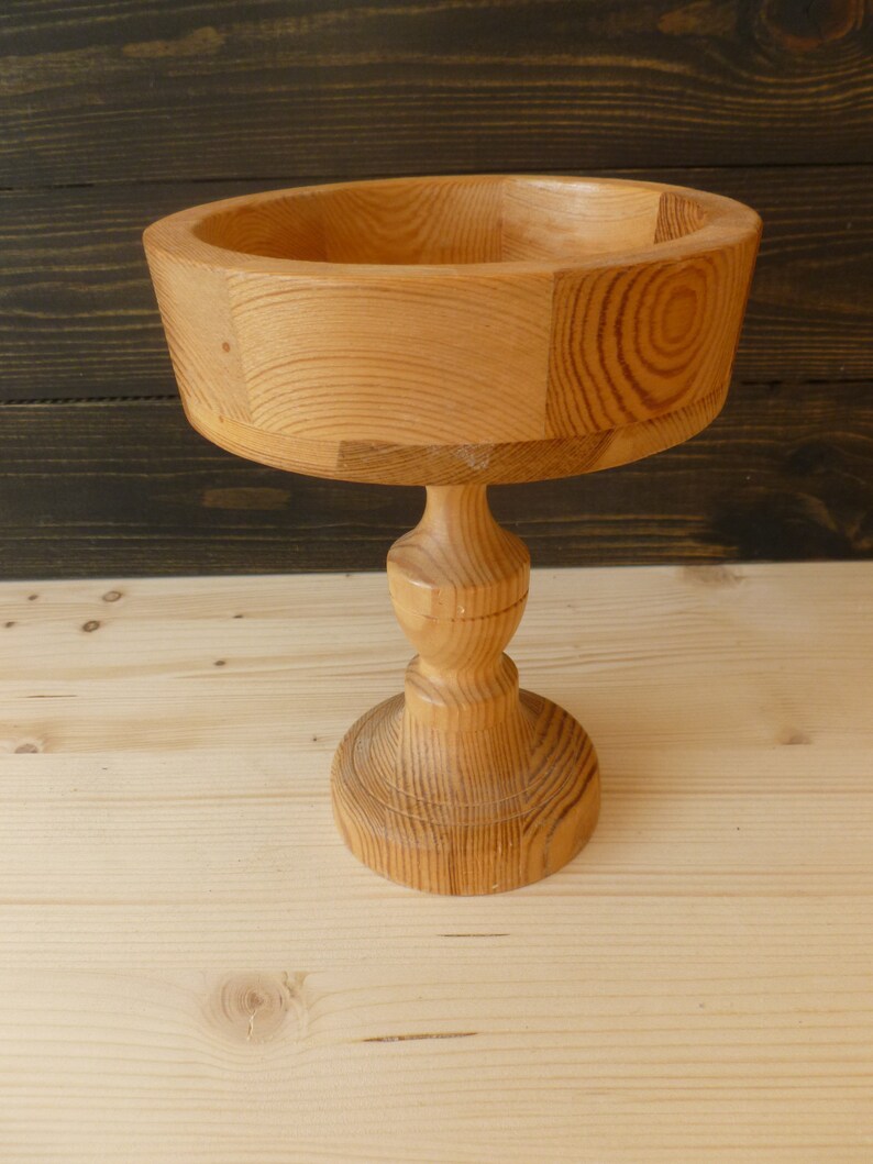 table centerpiece jewelers Pedestal bowl Wooden Pedestal bowl