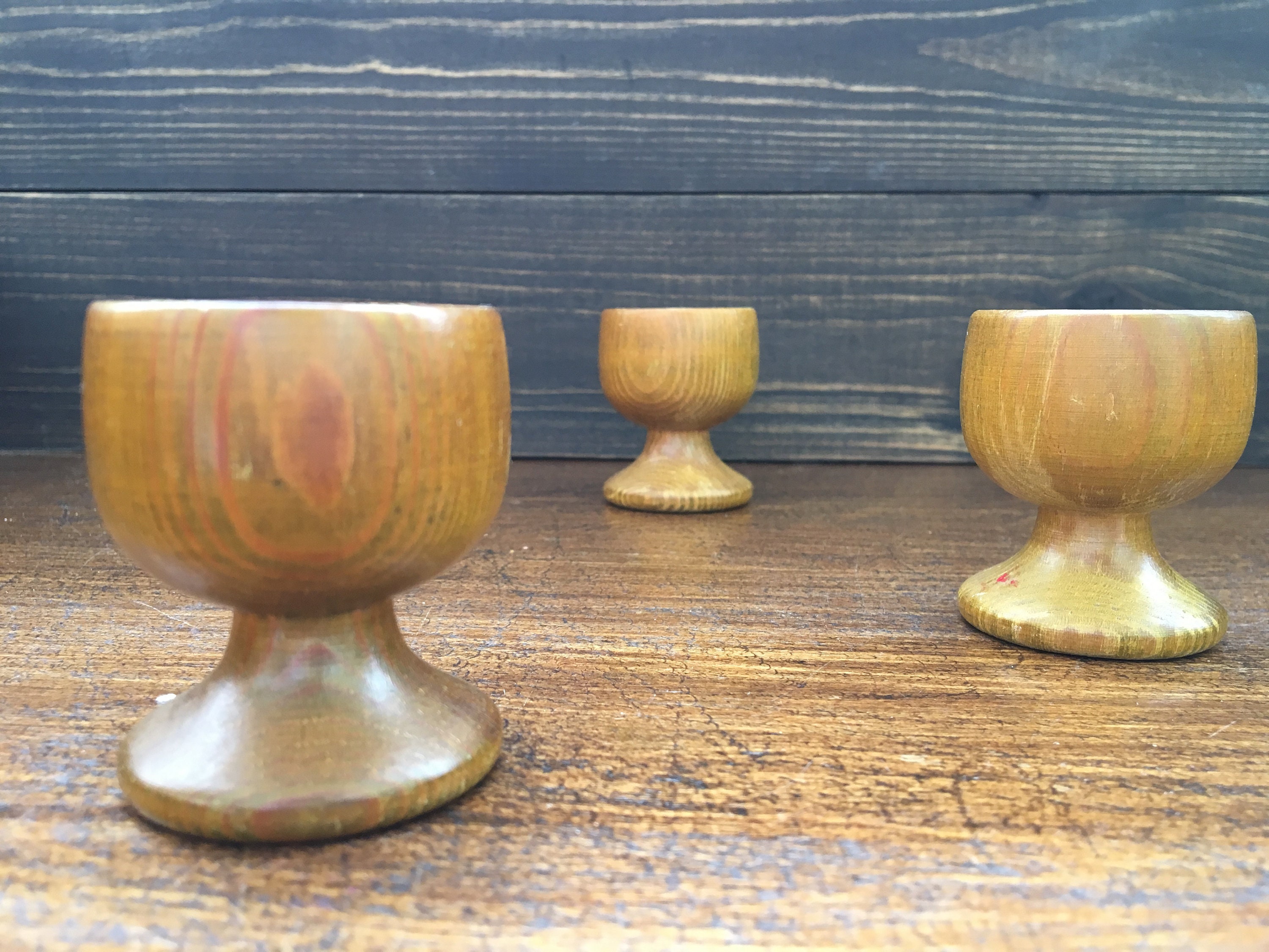 Vintage Wooden Cups. Egg Cups . Easter Egg Cups. Retro Etsy