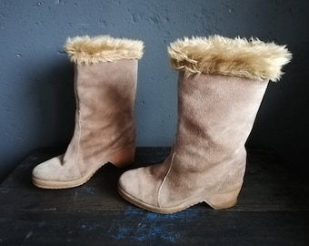 Women's Winter Boots - Size 37 eur, 6.5 us, 4.5 uk. Made in France