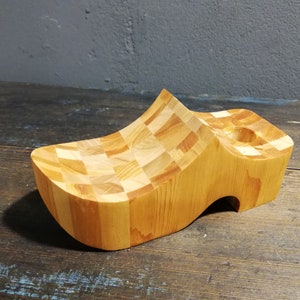 Holzklumpen Kerzenhalter