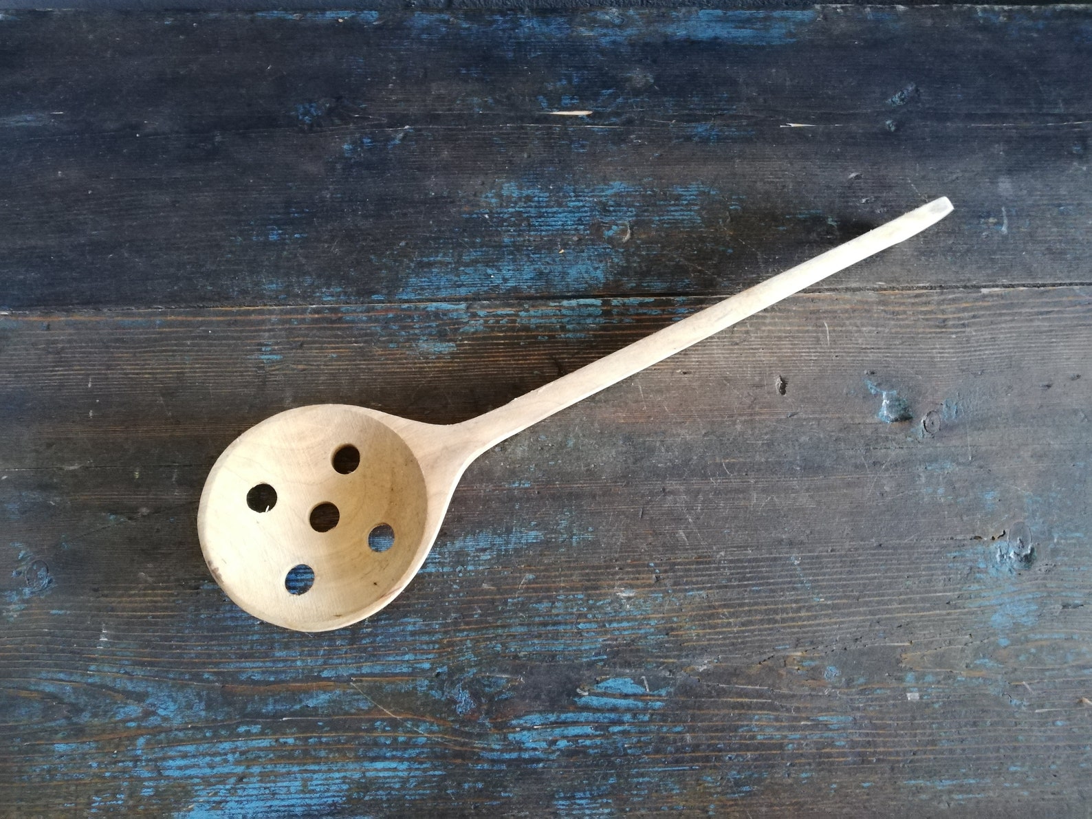 Foam spoon skimmer Wooden Spoon Vintage. Etsy