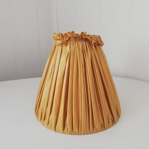 Yellow Pleated Lampshade