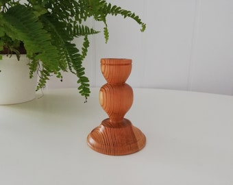 Houten kaars houder