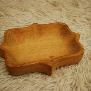 Wooden Tray. Scandinavian design. Handcarved tray. Handmade