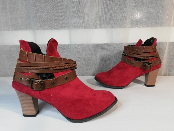 zapatos rojos para mujer Talla 43 11.5 - Etsy España