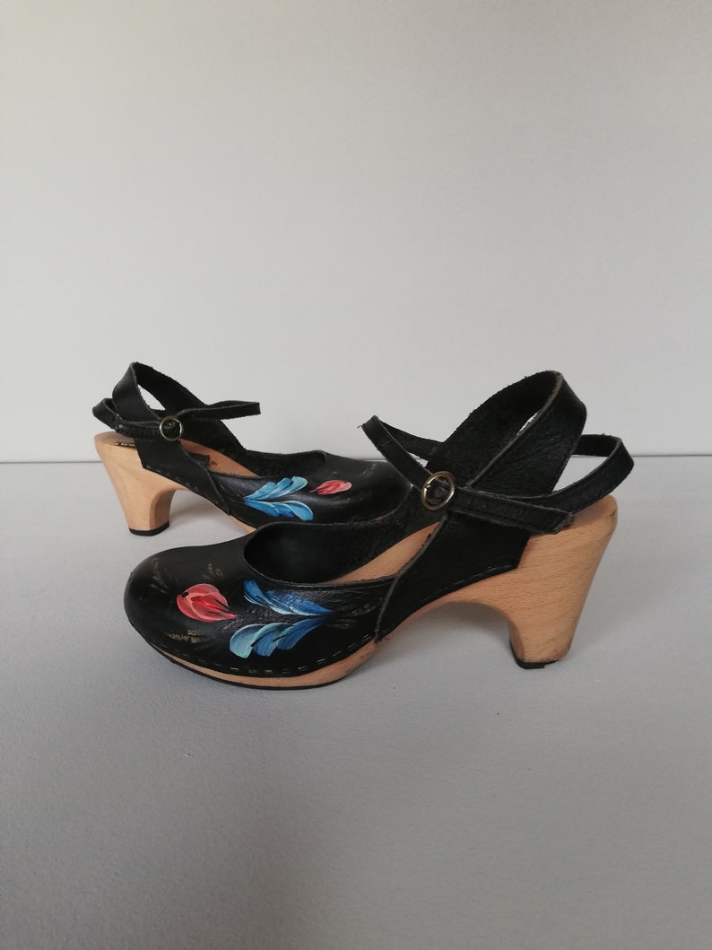 scandinavian wooden clogs