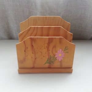 Wooden Letter Rack or Envelope Card Holde