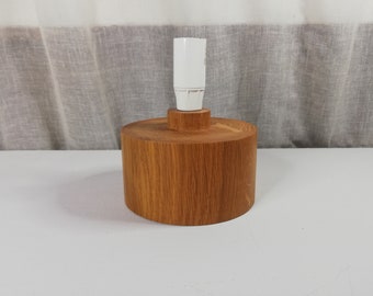 Base de lámpara de mesa de madera de mediados de siglo