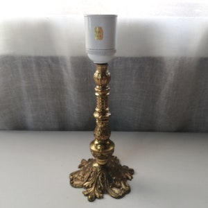 Vintage Spanish Brass Table Lamp Base. Made in Spain