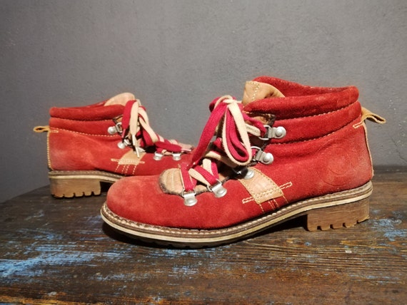 red leather boots size 6