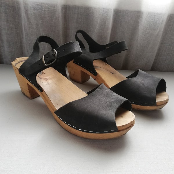 Vintage Clogs Sandalen Schweden - Größe EUR 40 US 9, UK 7