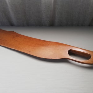 Flax knife 1870s Scandinavian Antique Wall Decor Scandinavian Folk Art Hand painted-Natural Wood