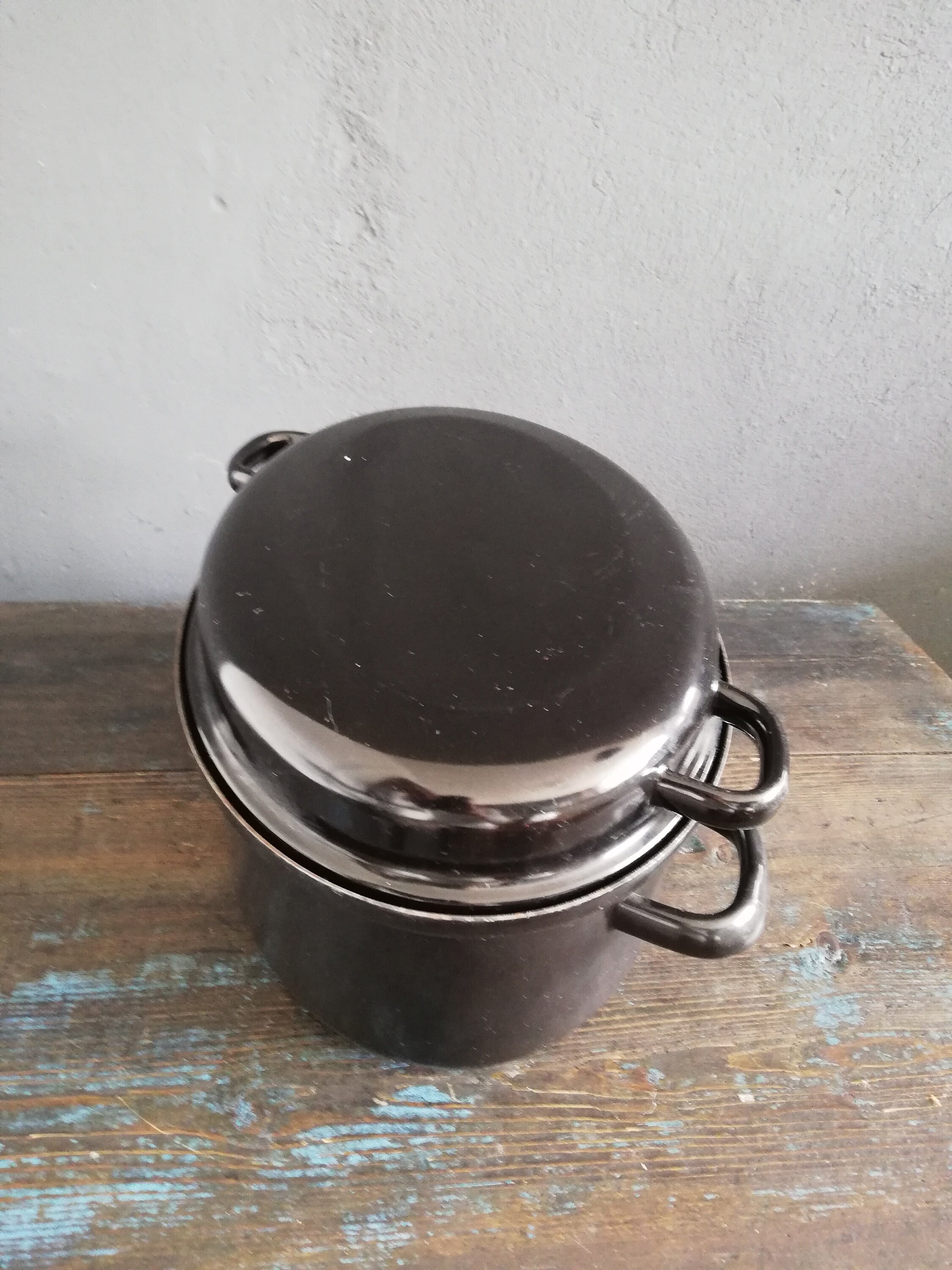 Danish Retro Large Enamel Saucepans Casserolemid Century Etsy UK