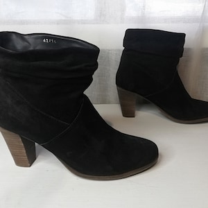 Cellini Women&#39;s Black Suede Boots - Size EU 42, US 10.5, UK 8.5