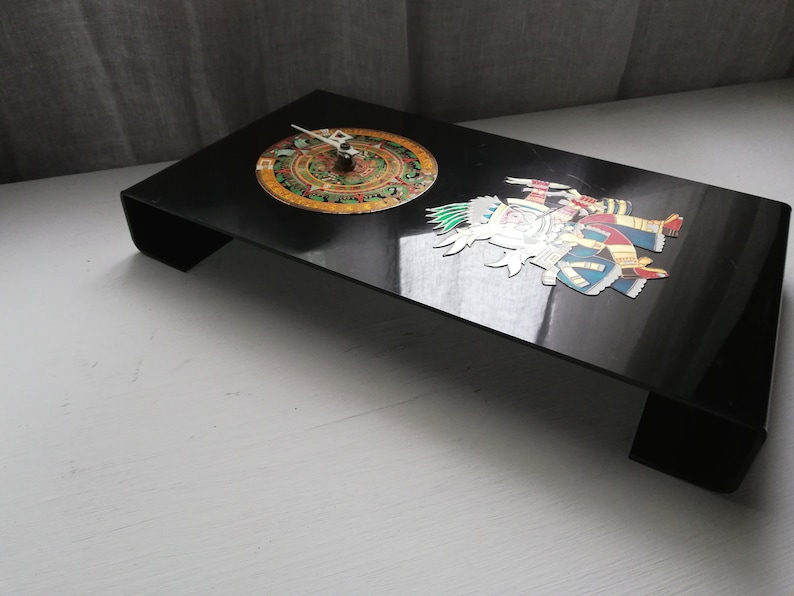 Wall Clock Mayan Aztec Calendar Sun Stone mexican | Etsy