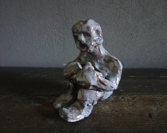 Figura de arte abstracto de arcilla / decoración hecha a mano / diseño del hogar / decoración de la mesa