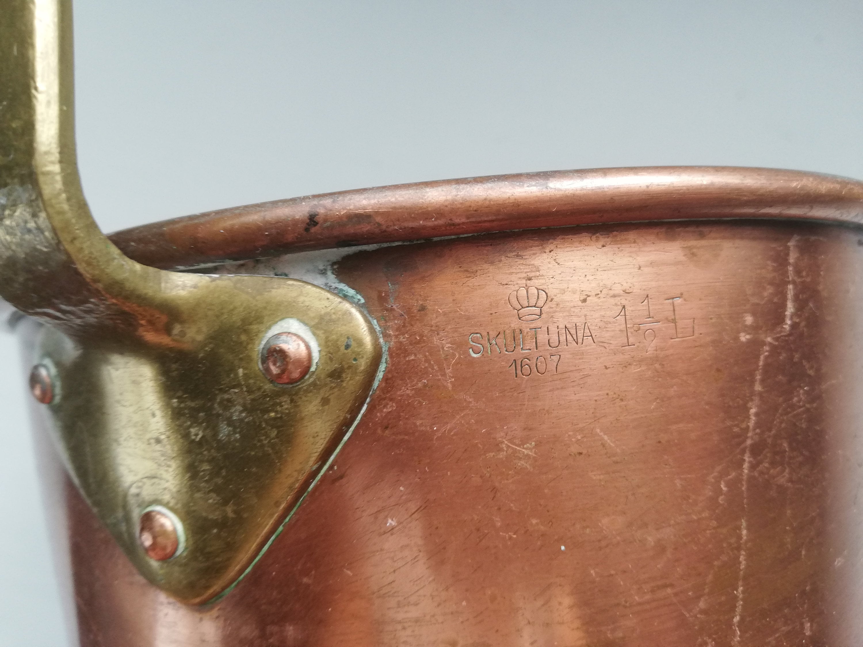 Antique Skultuna 1607 Royal Copper Swedish Higher Quality