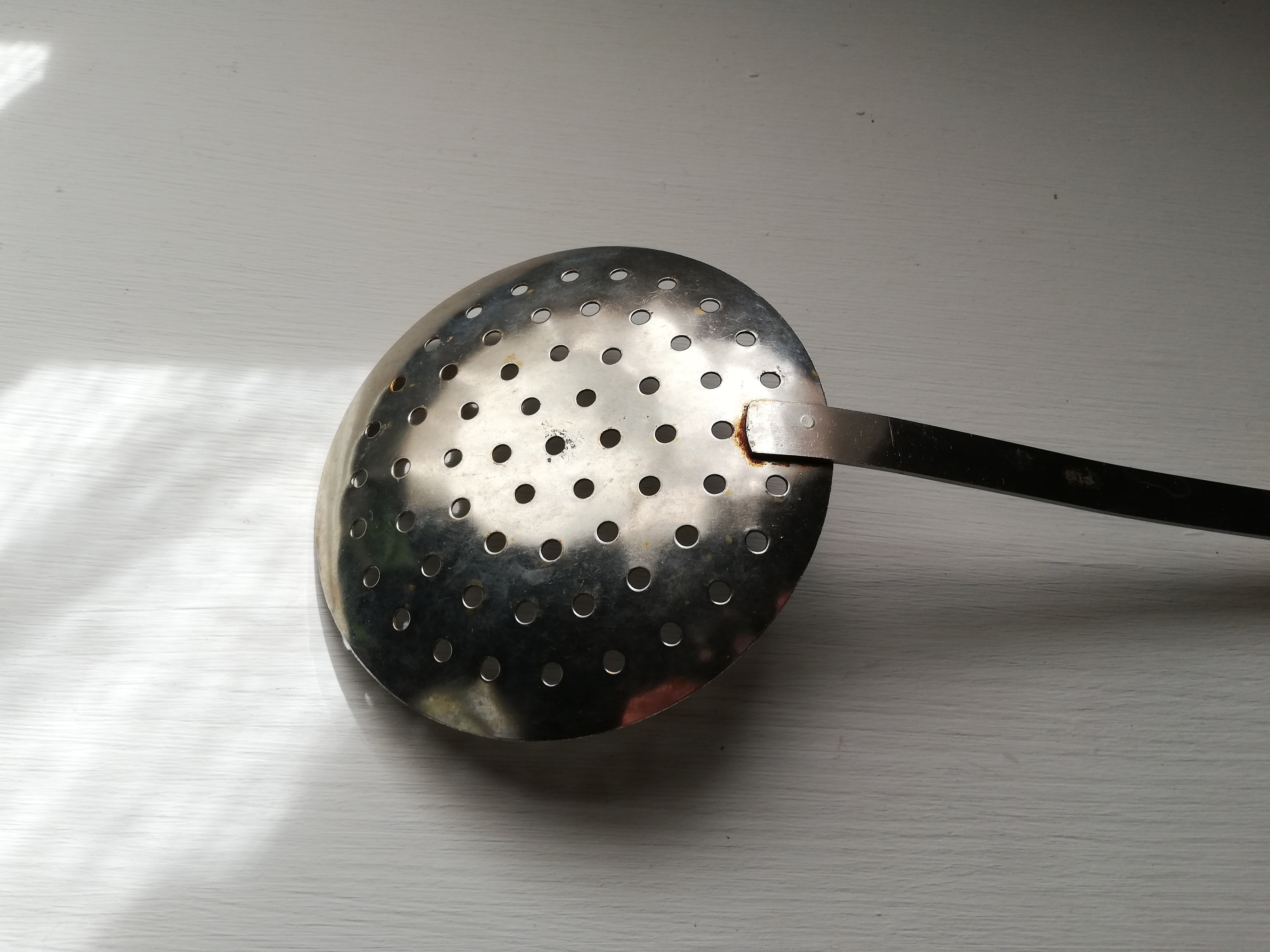 Foam spoon skimmer enamel Spoon Vintage HOMGKONG Etsy