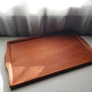 Serving Tray XXL Mid century  Serving Board Plate With Handles Teak Wood Danish Quality