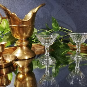 A pair Noble Goblet Crystal Glasses