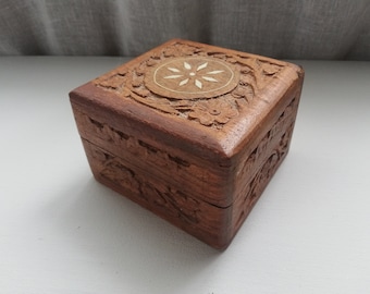 Carved Wooden box