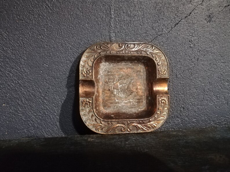 Japanese Ashtray Copper Vintage Japanese Ashtray Copper Vintage