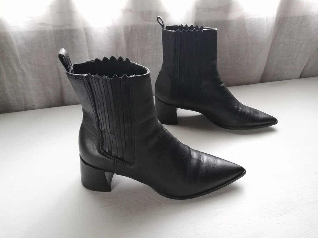 Botas de cuero negro para mujer Tamaño 36 euros,