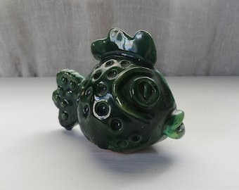Marcolin Art Crystal Fish Figure Fumato Effect Handmade Sweden
