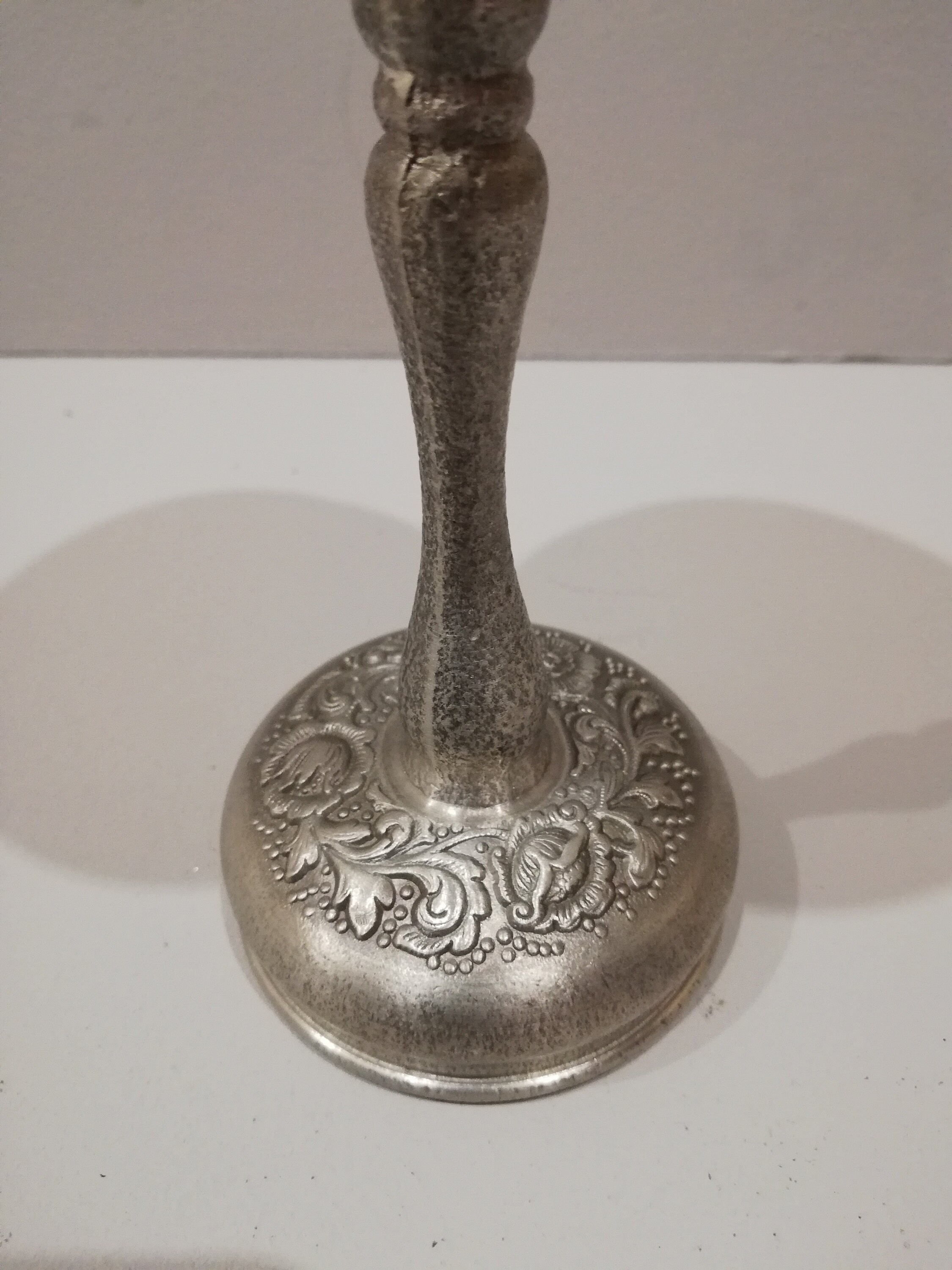 Antique Norway EIK TINN Candle Holder. Etsy